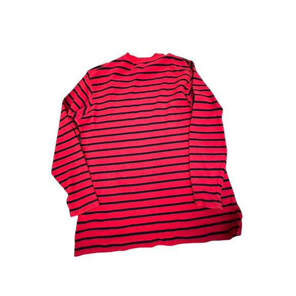 Vintage Lauren Ralph Lauren Red Blue Striped embroidered crest thermal SZ Small - Picture 2 of 8